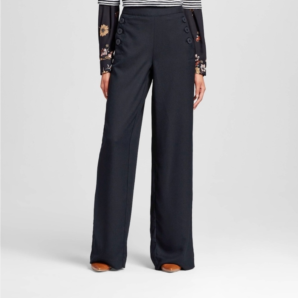 Who What Wear Black Wide Leg Pants